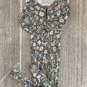 Posh Peanut Floral Convertible One Piece Pajama